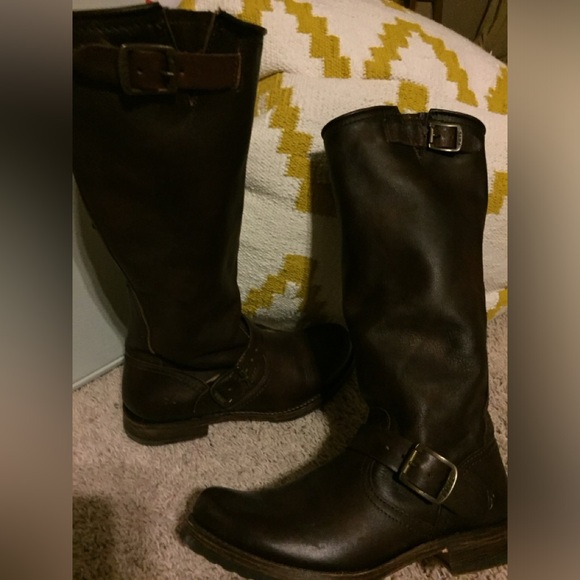 Frye Phillip tall boots size 7.5 brown - Picture 1 of 9